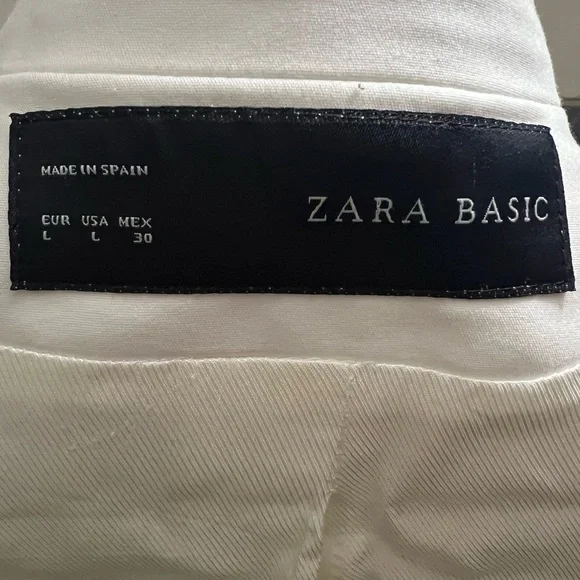 Zara Elegant White Women's Blazer Size L - Picture 5 of 6